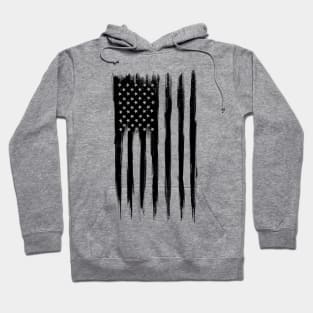 Black American Flag Hoodie